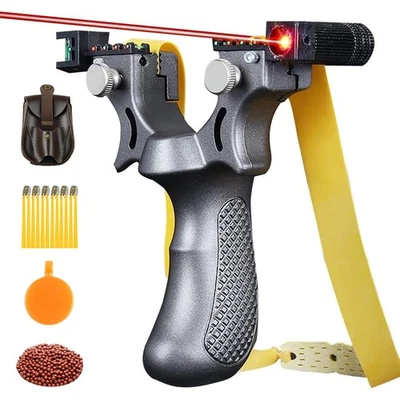 SQLWYLAT Hondilla con LÃ¡ser Tirachinas Profesional para Caza Resortera de Alta Potencia