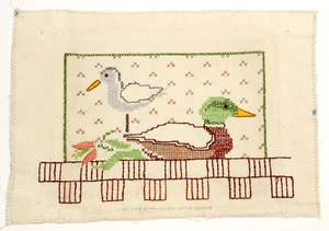 Embroidered Duck & Gull Finished Picture Designs for The Needle 1986 Vintage - Picture 1 of 6