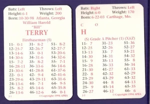 APBA 1930s All Decade Team From I994 - NEW YORK GIANTS Team Set - Picture 1 of 3