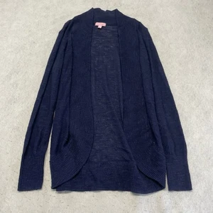 Lilly Pulitzer Sweater Women's Medium Knit Long Sleeve Open Cardigan Blue - Picture 1 of 5