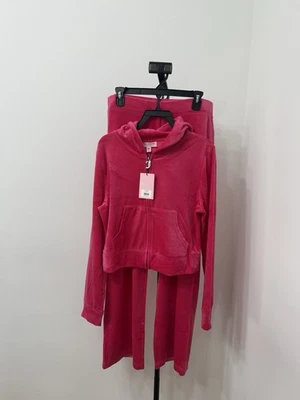 Conjunto de chándal Juicy Couture para mujer de terciopelo rosa vixen talla grande nuevo con etiquetas Foto 1 de 4