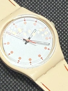 🔥 Swatch GT106T Soft Day Orange Cream 2014 Strap New Battery Runs Great! HTF - Picture 1 of 12