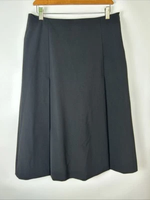 Max Mara Weekend Slit-Detailed Midi Skirt Size 12 Made In Italy-Black - Image 1 of 4