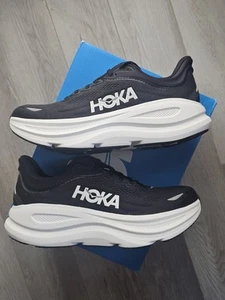 NEW Hoka One One Bondi 9 Black White Running Shoes Men's Size 9.5 D MSRP $170 - Picture 1 of 7