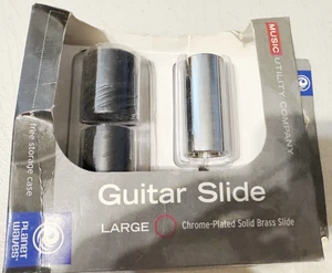 D'Addario Planet Waves Scivolo per chitarra grande in acciaio inox cromato con custodia - Foto 1 di 3