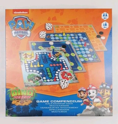 Paw Patrol Dino Rescue Game Compendium - 9 Mens Morris Draughts Ludo Ladders - Image 1 of 2