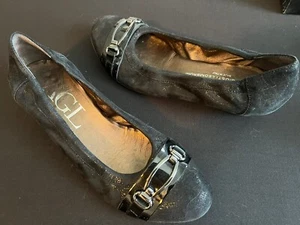 AGL Attilio Giusti Leombruni Cuña Plana Negra Cuero Cepillado Mujer 37 Euro 7M - Imagen 1 de 4