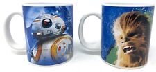 Set of 2 Star Wars BB-8, Chewbacca Galerie Collectible Ceramic Mug Cup