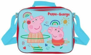 Peppa + George Pig Kids Lunch Bag Shoulder Strap Side Mesh Pocket Kids BoysGirls - Picture 1 of 7