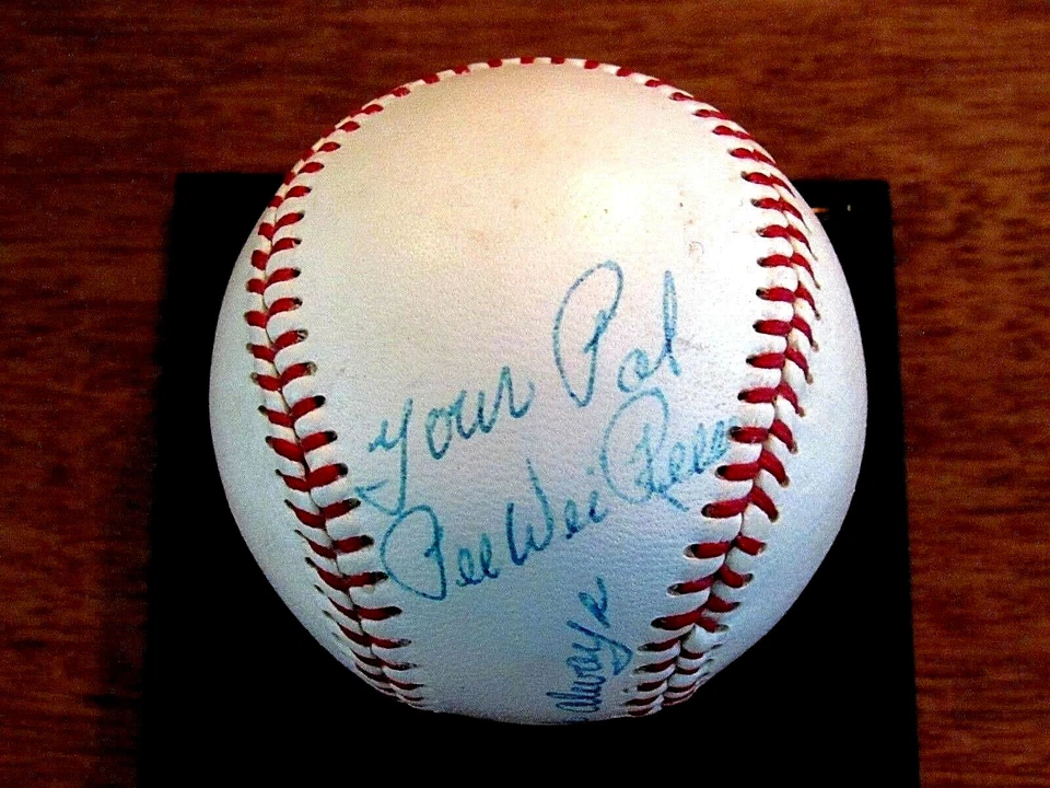 PEE WEE REESE 1955 WSC BROOKLYN DODGERS HOF SIGNED AUTO CRONIN OAL BASEBALL PSA - Image 1 of 4