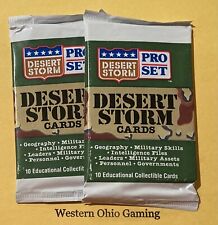 Pro Set 1991 2 x Desert Storm Collectible Trading Card Pack NEW