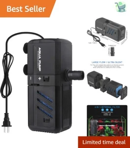 Compact 6W Internal Filter for Fish Tanks Up to 10 Gallons - Quiet and Efficient - Picture 1 of 9