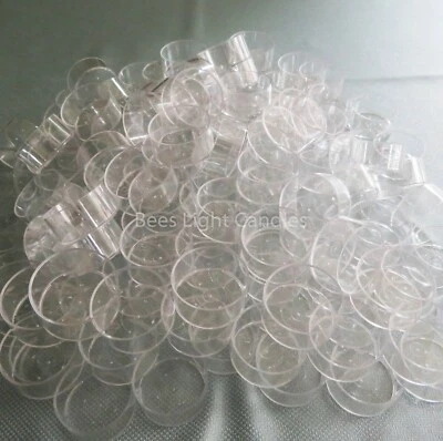 75 Clear Tealight Cups / Tea Light Candle Holders Polycarbonate FAST SHIPPING!! - Image 1 of 4
