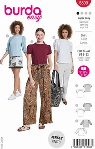 Schnittmuster Damenshirt mit Puffärmeln Burda a5809 34-48 - Bild 1 von 12
