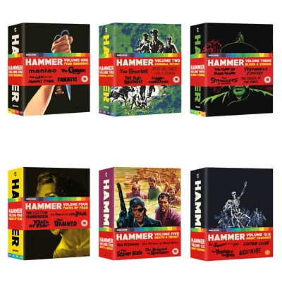 HAMMER HORROR VOLUME 1 2 3 4 5 6 BLURAY BOXSETS INDICATOR nt DVD NUMBERED SEALED - Image 1 of 4