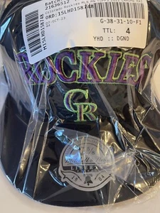 2022 Topps Chrome Lids Mitchell & Ness Rainbow Colorado Rockies Hat Cap Sz 7 5/8 - Picture 1 of 3