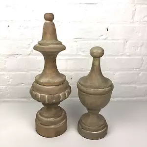 X2 Aidan graue Heimzifferblätter, Reproduktion antik abgenutzt 16" & 12,5" hoch - Bild 1 von 8