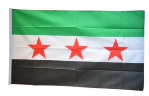 Bandera rebelde de Siria - bandera grande 5 x 3 pies - Imagen 1 de 6