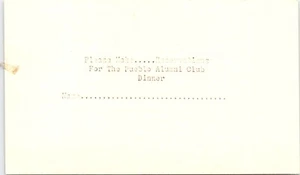 Pueblo Alumni Club Dinner RSVP CO Postcard Frederick Tice - Picture 1 of 2