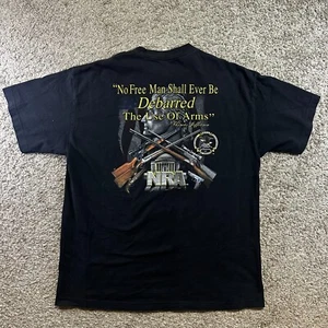 VTG NRA Firearm Men's Black T-Shirt Size XL Y2K - Picture 1 of 8
