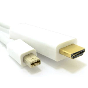 2 m Mini DisplayPort/Thunderbolt Mac Laptop auf HDMI Kabel Monitor/TV Video + Audio - Bild 1 von 9