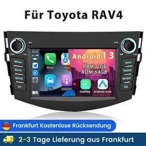 2+64GB Android 13 Autoradio Für Toyota RAV4 2006-12 GPS Navi BT WIFI DAB USB SWC - Bild 1 von 14