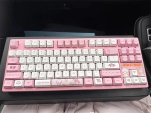 Akko My Melody Mechanical Keyboard PBT CS Wired Keyboard USB 87/108Keys New - Picture 1 of 19