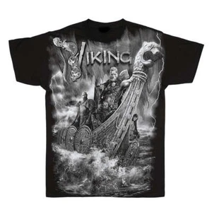 WSH - Camiseta Viking Storm para hombre - valhalla, vikingos, lancha larga, asaltantes - Imagen 1 de 2