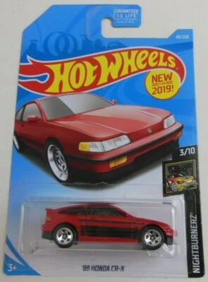 88 Honda CR-X Hot Wheels TAMPO ERROR Misprint NEW Sealed Red Black 49/250 2019 - Image 1 of 4