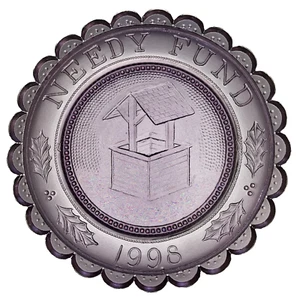 Cape Cod Times Needy Fund Wishing Well Hyannis VTG Pairpoint Art Glass Cup Plate - Picture 1 of 7