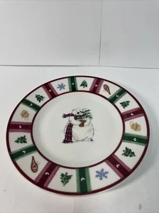 Pfaltzgraff Set Of 8 Snow Bear Salad Plate Christmas 8 3/8” - Picture 1 of 4