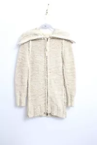 Suéter para cabello Dolce Gabbana con cremallera completa oro cardi crema mohair en excelente condición - Imagen 1 de 8