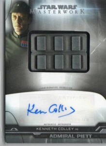 Star Wars Masterwork Auto Medallion AMC-KCI Kenneth Colley Admiral Piett #20/99 - Picture 1 of 1