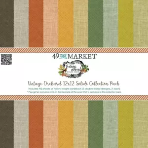 New 49 And Market Collection Pack 12"X12" - Vintage Orchard Solids - Picture 1 of 2