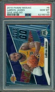 Panini Mosaic Give and Go Lebron James #8 2019-20 PSA 10 - Imagen 1 de 2