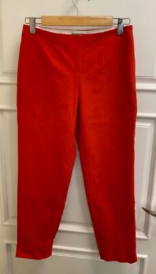 Pantalones para mujer Lands End naranja talla 4 tiro medio pierna ajustada elástica cremallera lateral - ¡LEER! Foto 1 de 4