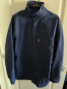 NWT Levi's Gold Tab Nylon Jackson Worker Overshirt Dark Blue Yellow Size Medium - Picture 1 of 3