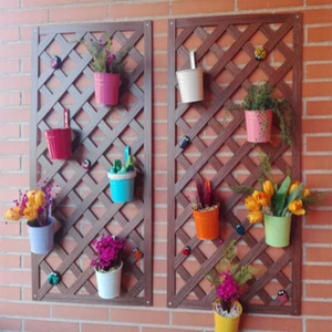 10x Hängetopf bunt Kräutertopf Hängetöpfe Blumentopf Balkon Blumenübertopf Eisen - Bild 1 von 11