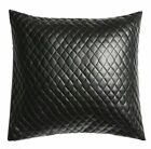 Real Lambskin Genuine Cushion Black Decorative Pillow Leather Decent Cover 100%
