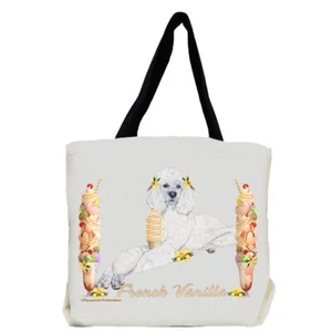 Poodle Standard White Poodle Dog French Vanilla Ice cream Tote Bag - Picture 1 of 1