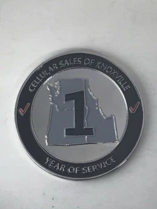 1 Jahr Service - Mobilfunkverkauf von Knoxville TN 2" CHALLENGE COIN - Bild 1 von 2