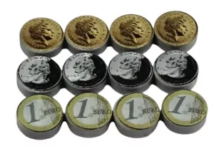 Lego 12x Light Bluish Grey Round Tile 1x1 Custom Printed Quarter Dollar Coin NEW - Picture 1 of 1