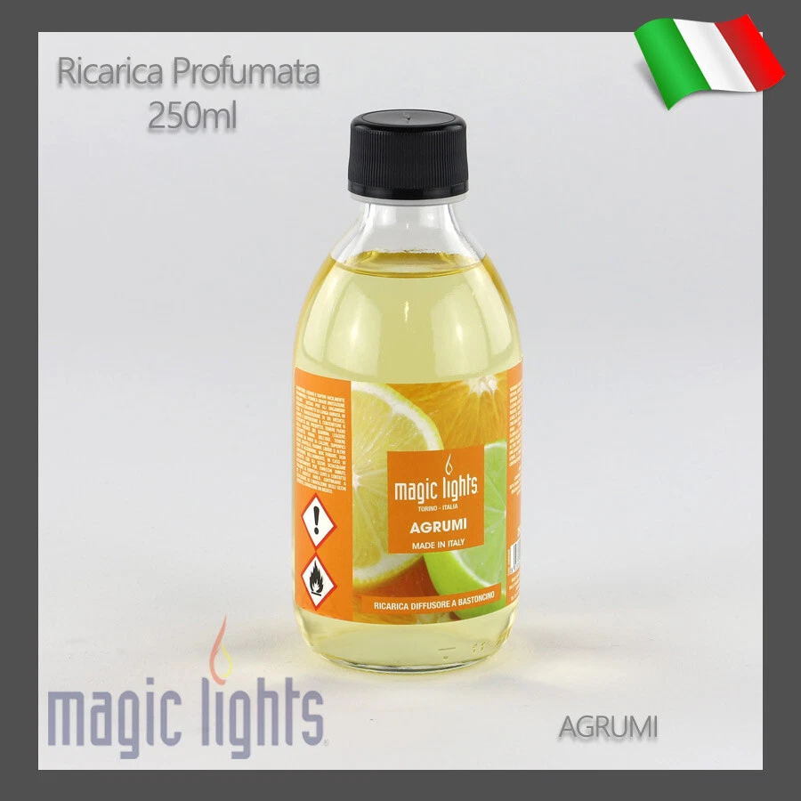 RICARICA PROFUMO AMBIENTE CASA PER DIFFUSORI BASTONCINI 250ML FRAGRANZA AGRUMI - Immagine 1 di 1