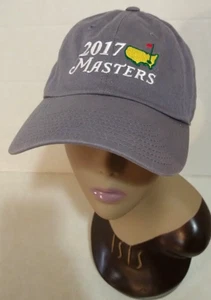 Masters Golf Hat 2017 Augusta National MENS Adjustable Strap Back Gray NEW TAG - Picture 1 of 13
