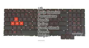Laptop Keyboard for HP OMEN 15-CE 15-CE000 NSK-XG0BQ 9Z.NEABQ.00F Red Backlit - Picture 1 of 10