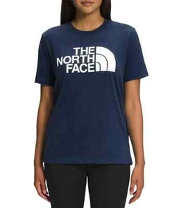 NWT The North Face Women's Half Dome Cotton T-shirt Summit Navy - Size SMALL - Picture 1 of 2