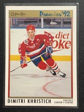 1991-92 O-Pee-Chee Premier Dimitri Khristich #176 Rookie RC Washington Capitals