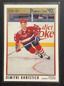1991-92 O-Pee-Chee Premier Dimitri Khristich #176 Rookie RC Washington Capitals