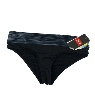 Parte inferior de bikini clásica Arvada Riva negra/gris TYR para mujer talla grande nueva con etiquetas Foto 1 de 4