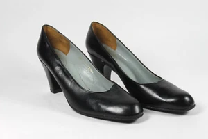 Pumps by Christian Dior 37 Design Schuhe Schwarz Leder 90er TRUE VINTAGE us 6,5 - Picture 1 of 9